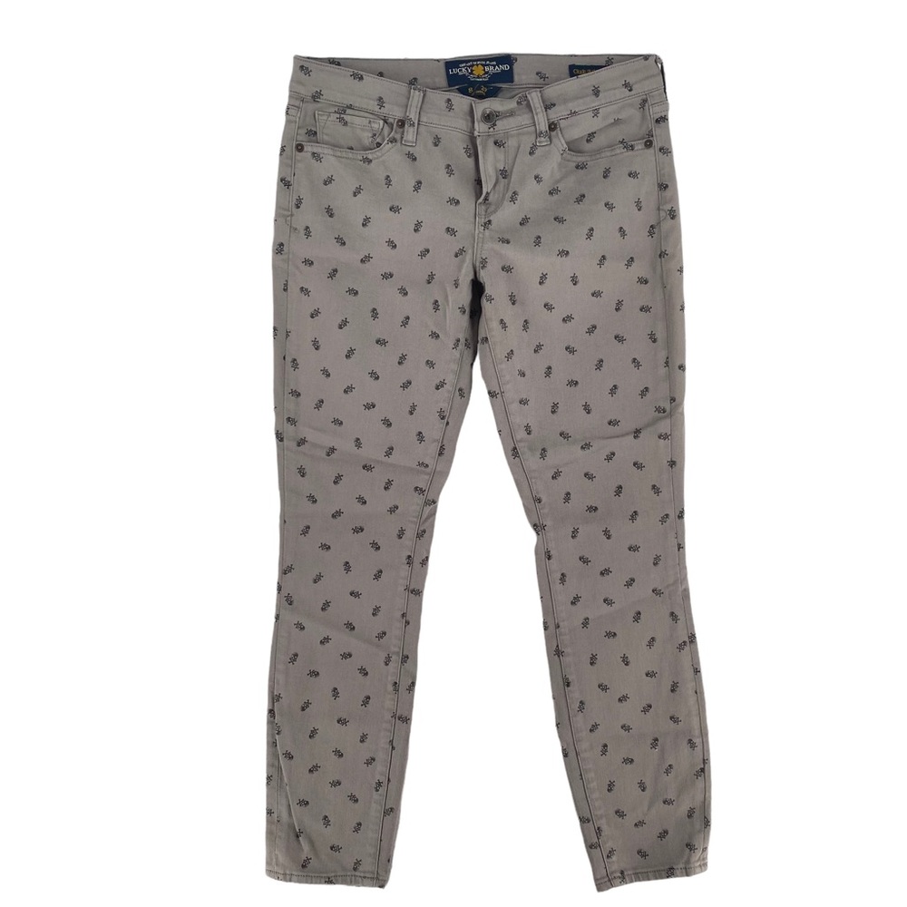 Lucky Brand Skull Print Charlie Super Skinny Jean